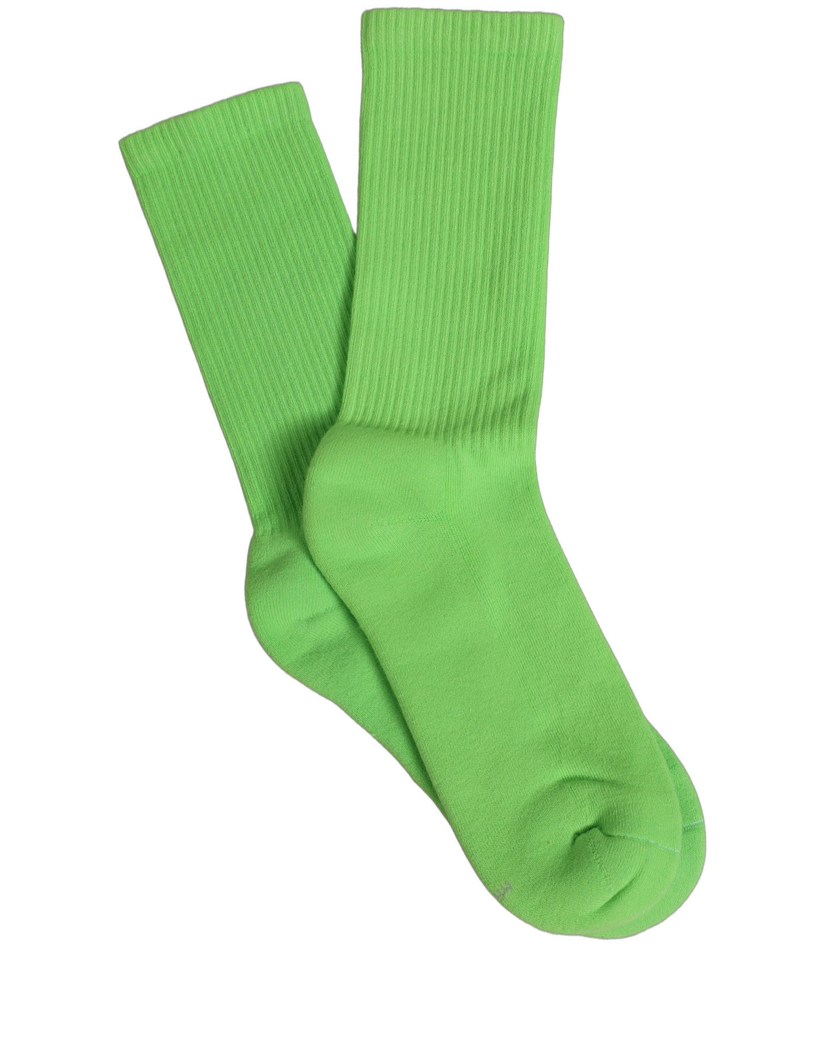 Dolce & Gabbana Grüne gerippte Baumwollsocken für Damen, mittellang