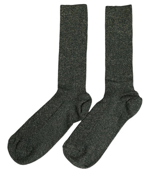 Dolce & Gabbana Dunkelgrüne Viscose Logo Socken für die Wade