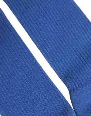 Dolce & Gabbana Damen Socken aus Baumwolle, gerippt, mittellang, Blau