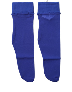 Dolce & Gabbana Socken in Königsblau, mittellang, transparent, aus Nylon