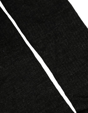 Dolce & Gabbana Schwarze Wollsocken mit DG-Logo, mittellang