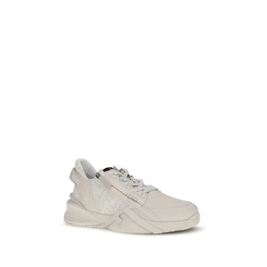 Fendi Weiße Kalbsleder Bos Taurus Athletic Sneaker