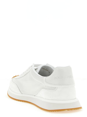 Dolce & Gabbana Weiße Kalbsleder Low-Top-Sneaker