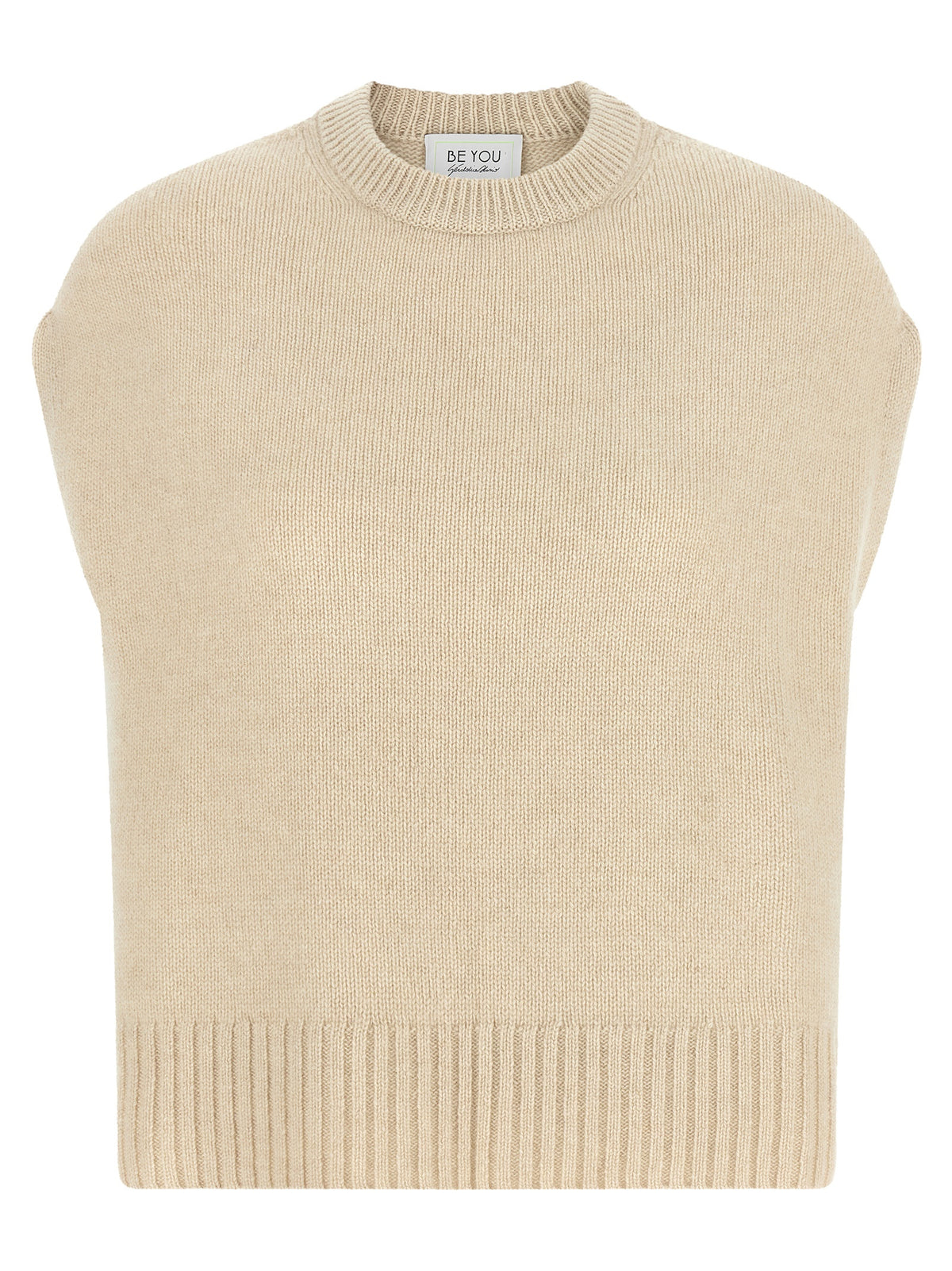 BE YOU Beige Kaschmir-Weste