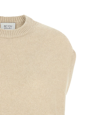 BE YOU Beige Kaschmir-Weste