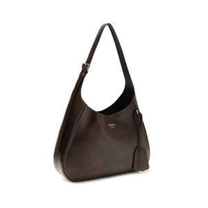 Prada Braune Kalbsleder Bos Taurus Schultertasche
