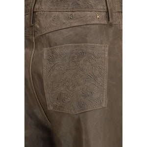 Golden Goose Braune Lederhose