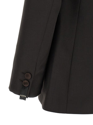 Fendi Brauner Polyester-Blazer