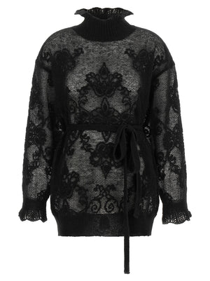 Twinset Schwarzer Cardigan aus Polyamid