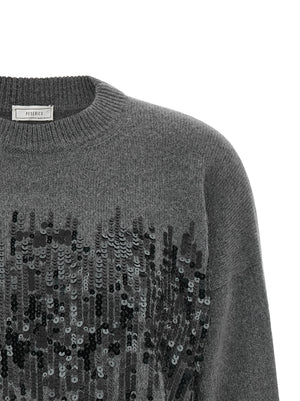 Peserico Grauer Wollcardigan