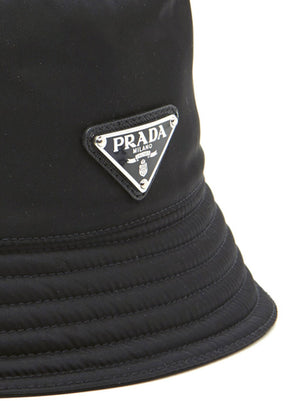 Prada Schwarzer Nylon-Eimerhut