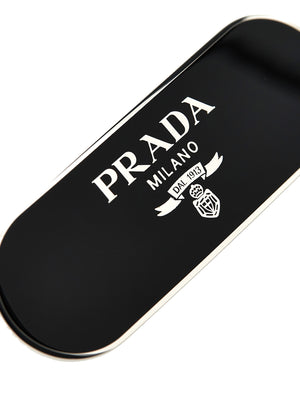 Prada Schwarze Haarklammer aus Edelstahl