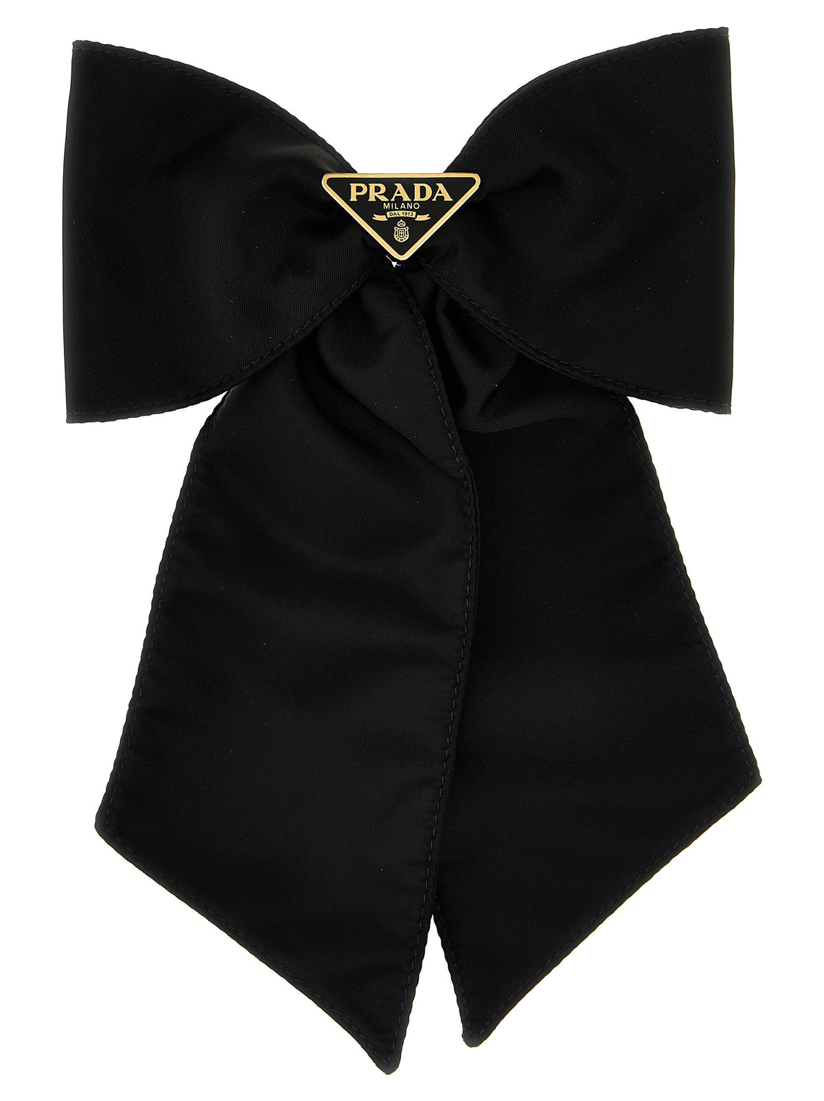 Prada Haarspange aus schwarzem Messing