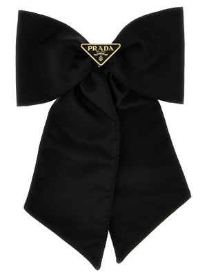 Prada Haarspange aus schwarzem Messing