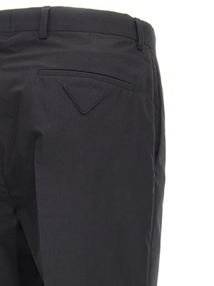 Prada Schwarze Baumwoll-Röhrenhose
