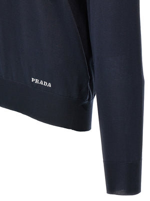 Prada Blauer Seiden-Cardigan