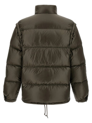 Prada Graue Jacke aus recyceltem Polyamid in voller Länge