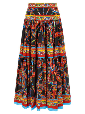 Dolce & Gabbana Mehrfarbiger Minirock aus Baumwolle