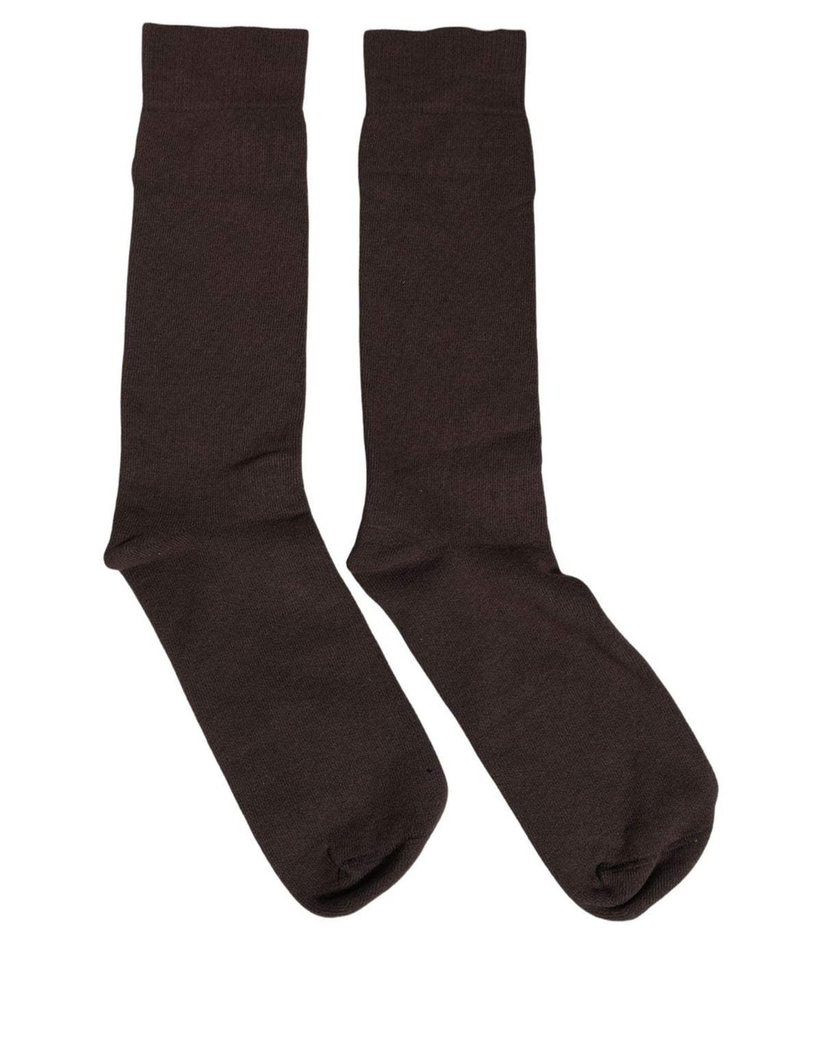 Dolce & Gabbana Dunkelbraune Kniestrümpfe aus Baumwolle