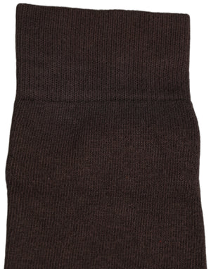 Dolce & Gabbana Dunkelbraune Kniestrümpfe aus Baumwolle