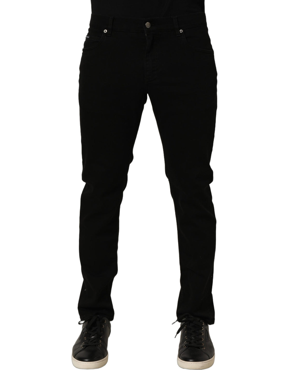 Dolce & Gabbana Schwarze Skinny Jeans aus Baumwollstretch