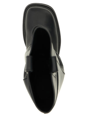 The Attico Schwarzes Kalbsleder Over-the-Knee