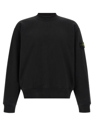 Stone Island Schwarzer Baumwoll-Sweatshirt