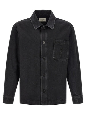 Saint Laurent Schwarze Baumwollbluse