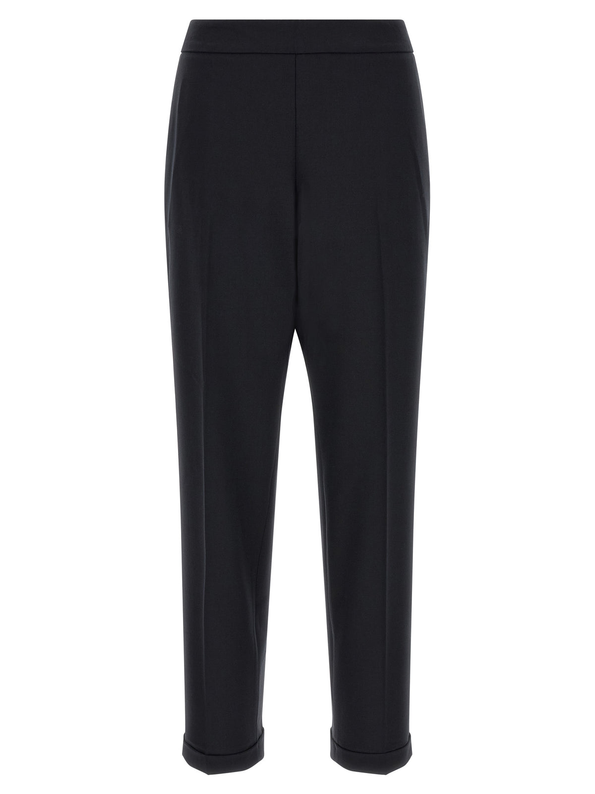 Alberto Biani Schwarze Cropped Hose aus Polyester