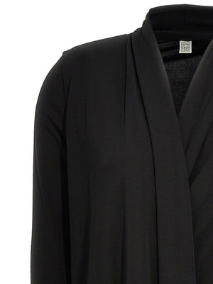 TOTEME Schwarzes Viskose-Maxikleid