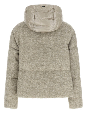 Herno Beige Wollmantel Lang