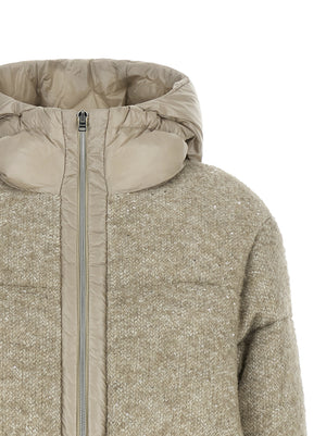 Herno Beige Wollmantel Lang