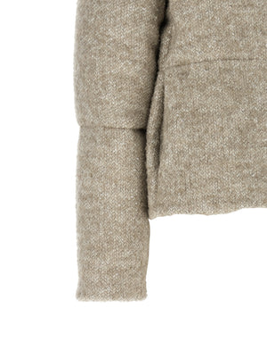 Herno Beige Wollmantel Lang
