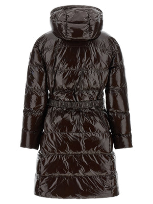 PINKO Braune Polyamid-Jacke in voller Länge