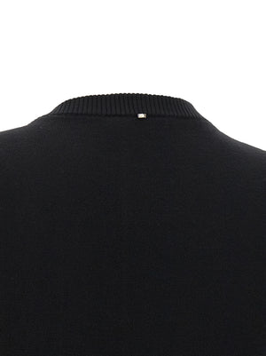 Sportmax Schwarze Tanktops aus reiner Schurwolle