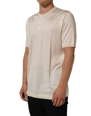 Dolce & Gabbana Kurzarm-Polohemd mit Kragen in Weiß