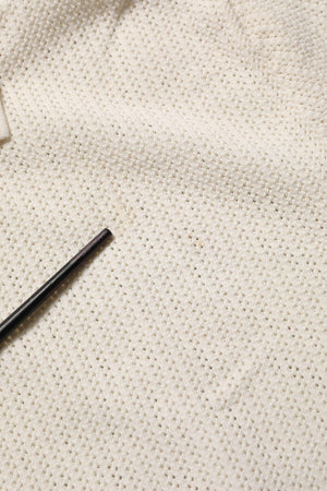 Dolce & Gabbana Off White Baumwoll Poloshirt mit Kragen für Herren