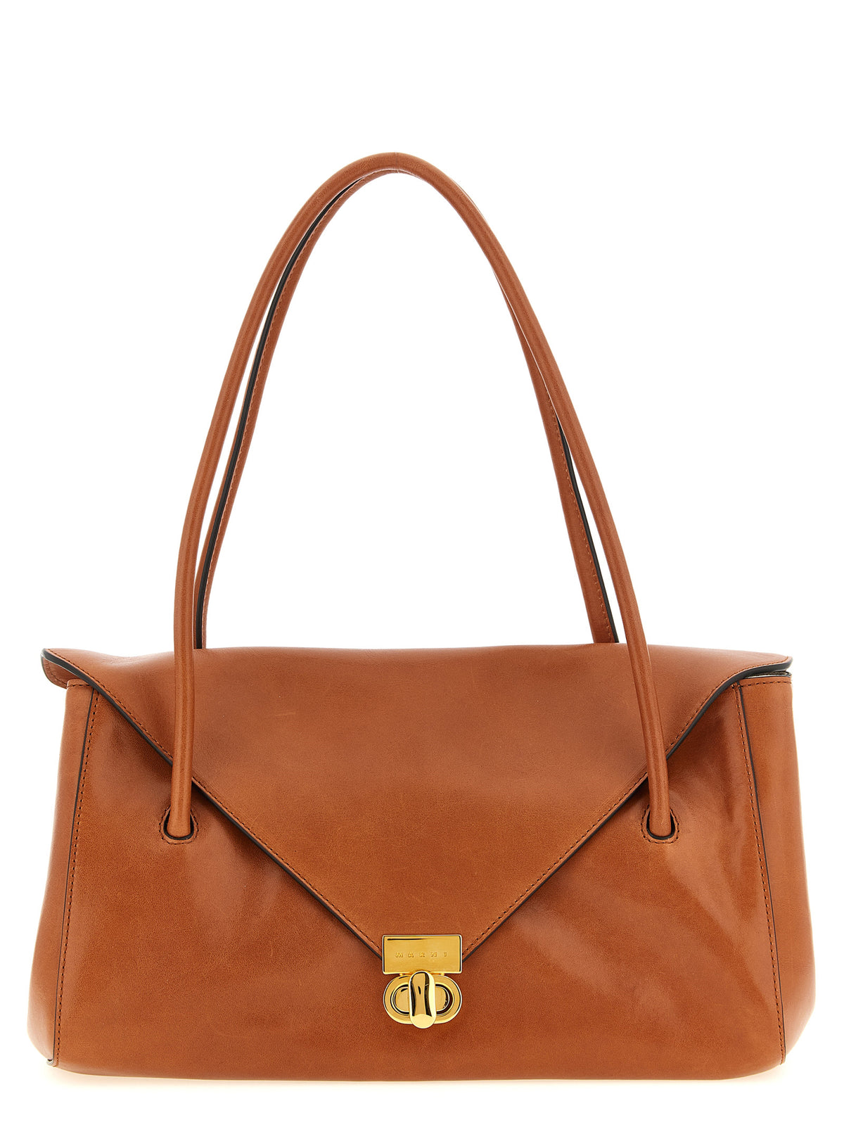 Marni Braunes Kalbsleder Damen Crossbody Tasche