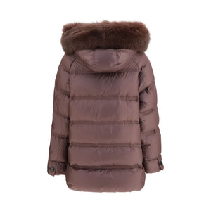 Peuterey Bordeaux Polyester Jacke in voller Länge