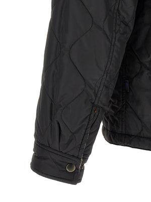 Burberry Schwarze Polyamid-Jacke in voller Länge