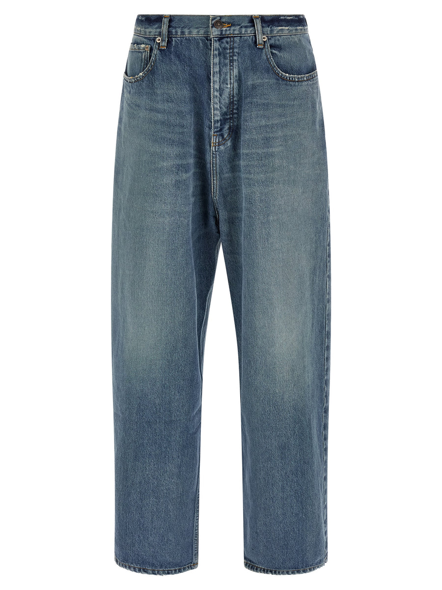 Balenciaga Blaue Baumwolljeans im Relaxed Fit