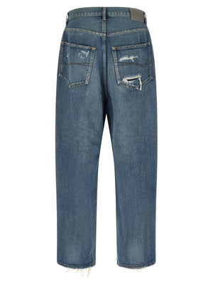 Balenciaga Blaue Baumwolljeans im Relaxed Fit