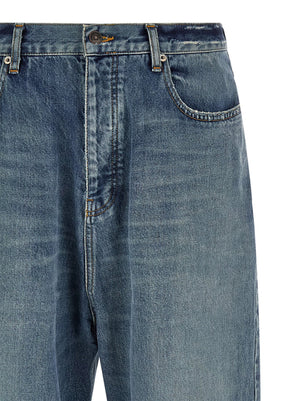 Balenciaga Blaue Baumwolljeans im Relaxed Fit