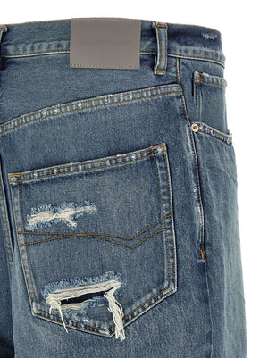 Balenciaga Blaue Baumwolljeans im Relaxed Fit