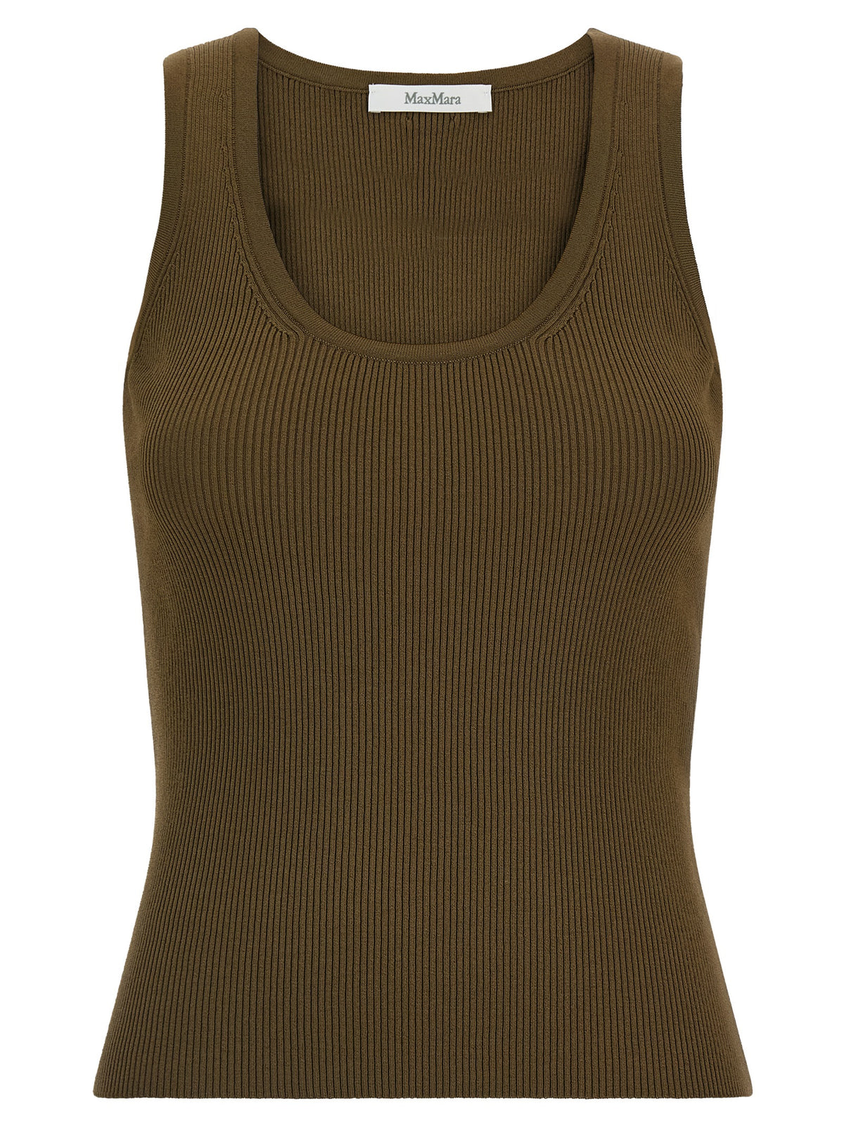 Max Mara Ärmelloses Bicolor-Viskose-T-Shirt