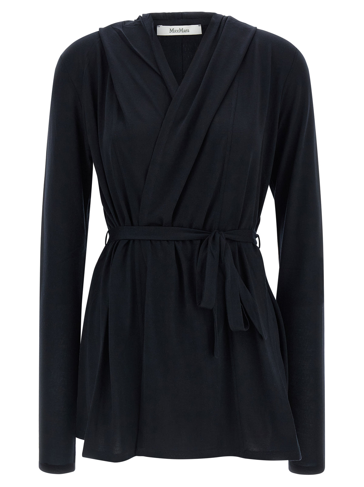 Max Mara Blauer Lyocell-Strickjacke