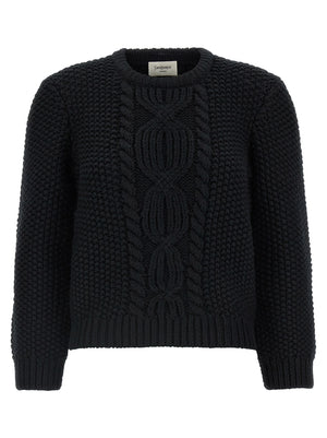 Saint Laurent Schwarzer Wollcardigan