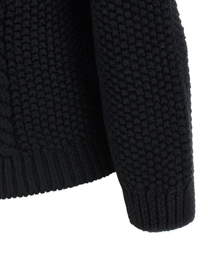 Saint Laurent Schwarzer Wollcardigan