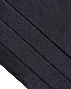 Dolce & Gabbana Dunkelblauer Gürtel aus 100% Seide Taillenkummerbund