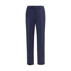 Brunello Cucinelli Blaue Hose aus Wolle Oves Aries